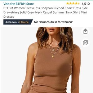 Brown Amazon Bodycon dress.
